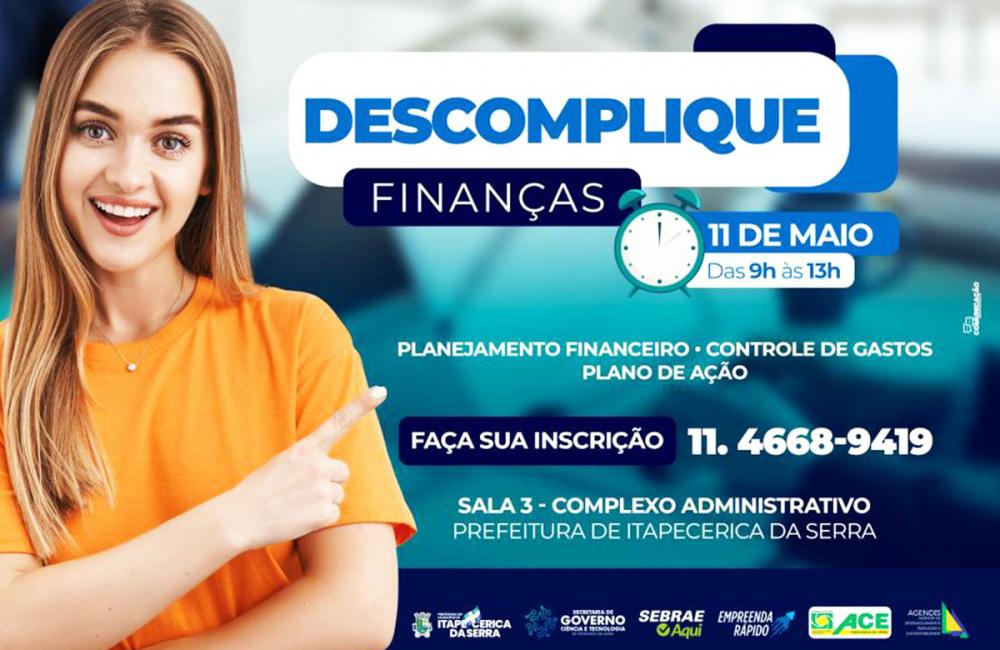 Prefeitura de Itapecerica da Serra oferece curso “Descomplique Finanças”; saiba mais!