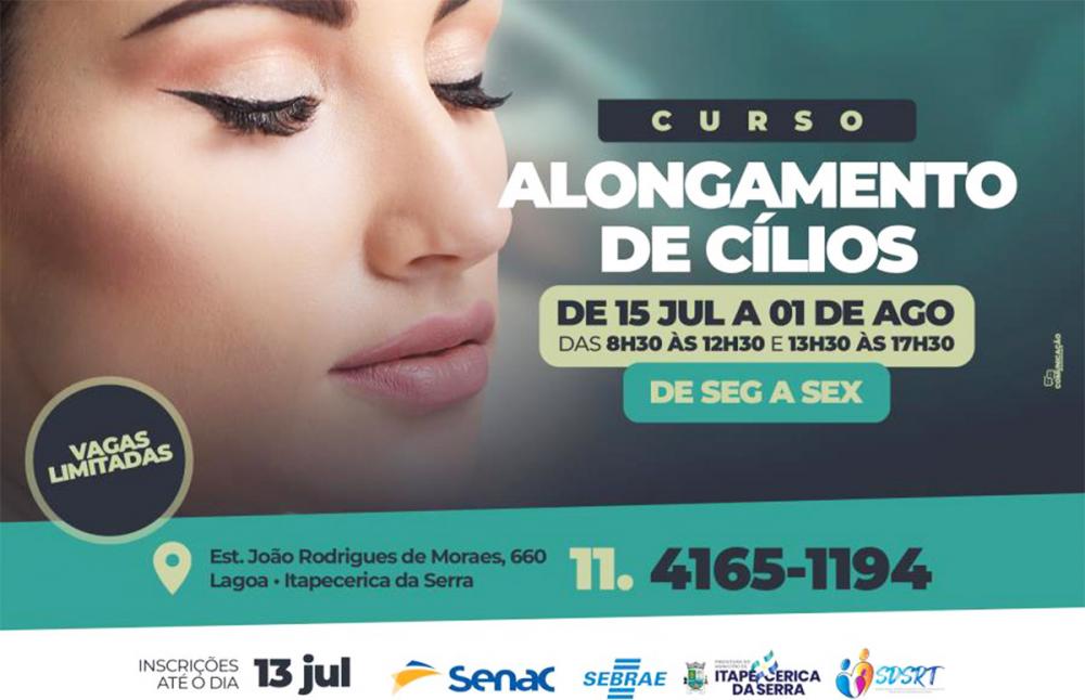 Prefeitura de Itapecerica da Serra abre inscrições para Curso de Alongamento de Cílios