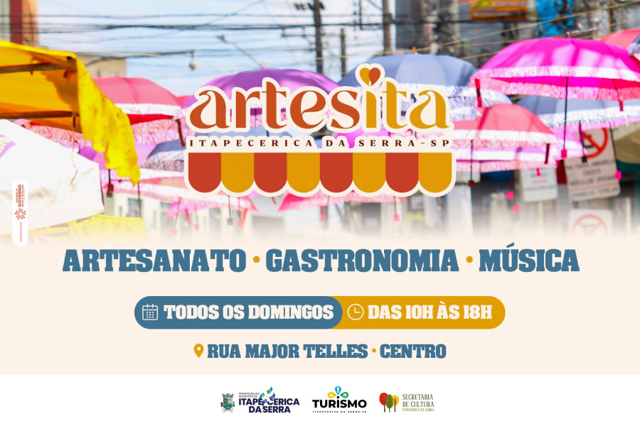 Feira de Artesanato e Gastronomia de Itapecerica da Serra acontece neste domingo, 18