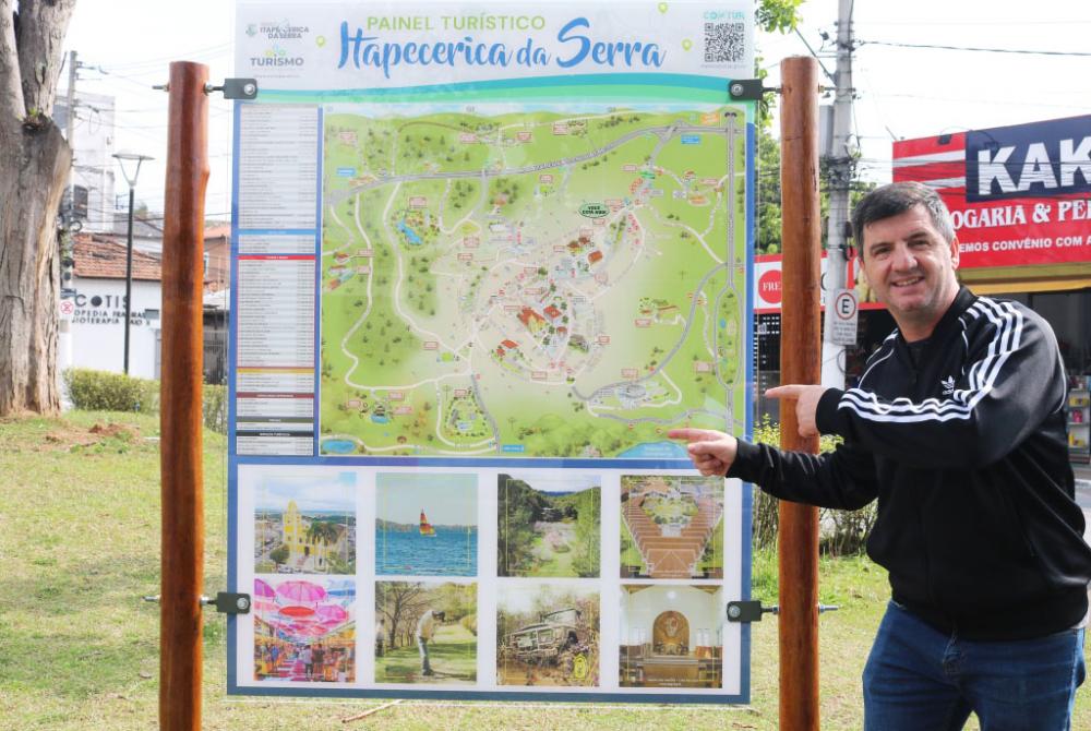 Inaugurado o primeiro painel turístico de Itapecerica da Serra