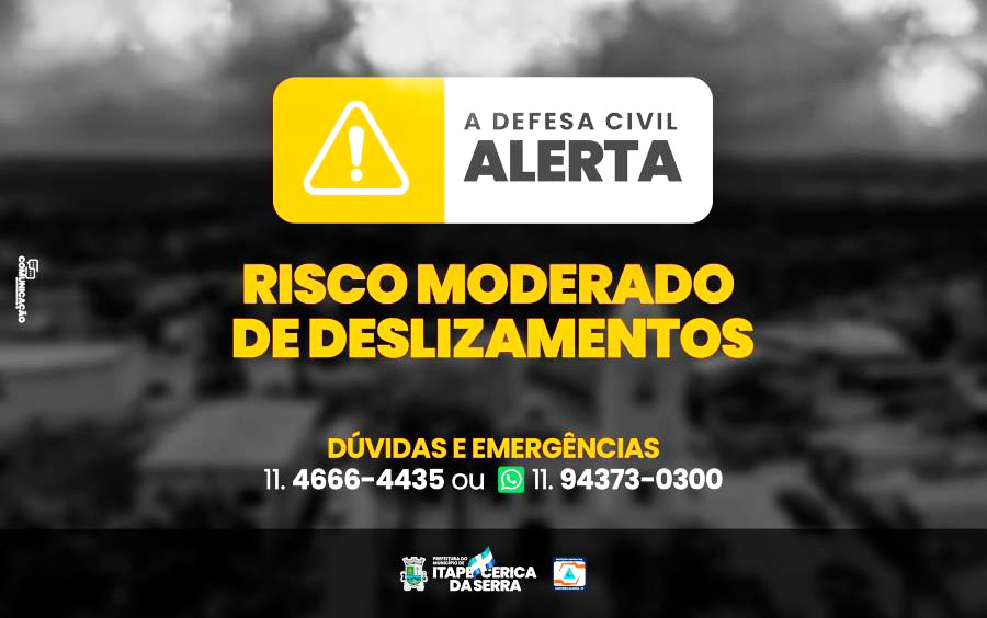 Defesa Civil de Itapecerica da Serra alerta sobre risco de deslizamentos na cidade