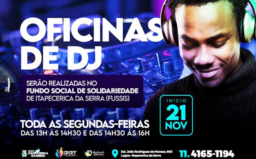 Fundo Social de Itapecerica da Serra promove Oficinas de DJ; saiba mais!