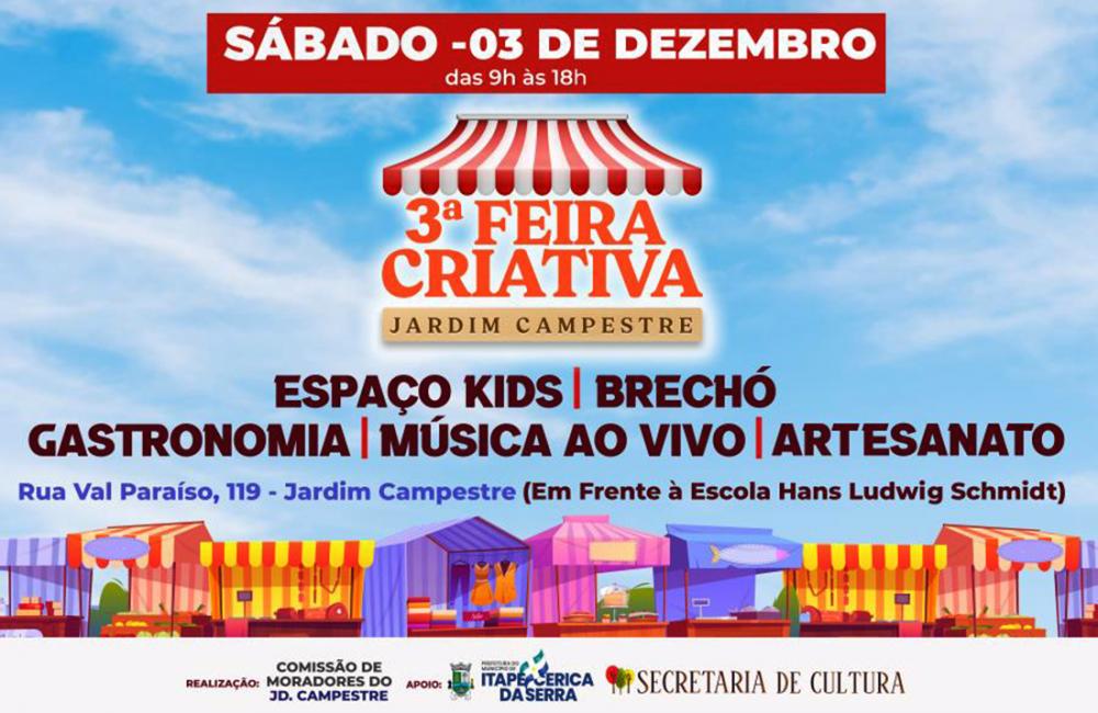 Itapecerica da Serra: Jardim Campestre recebe a 3ª Feira Criativa