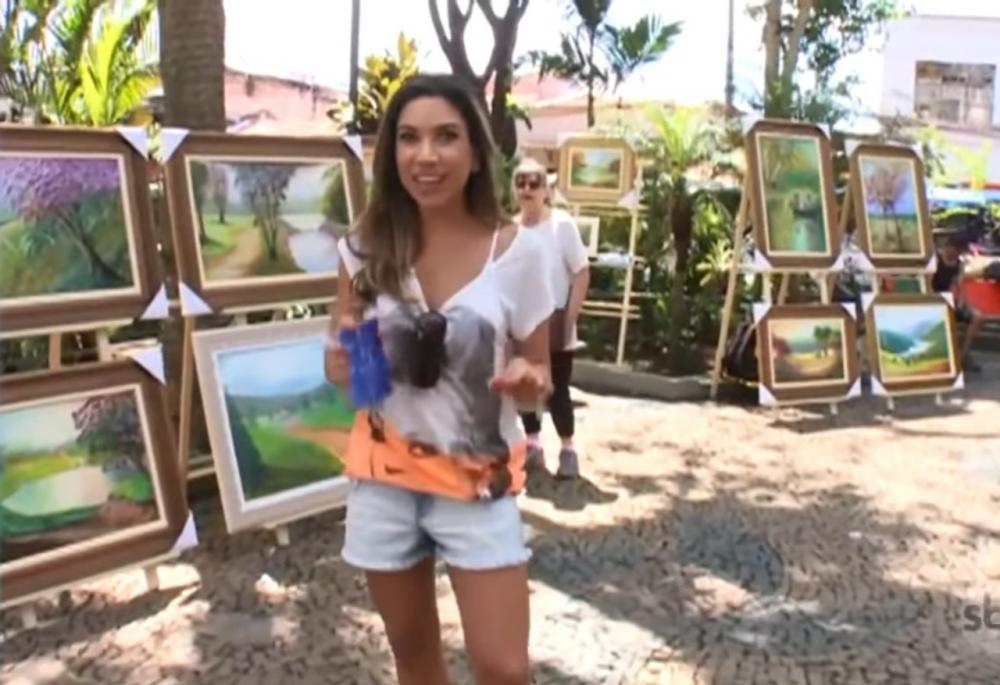 Assista: Patrícia Abravanel gravou quadro de TV em Embu das Artes 