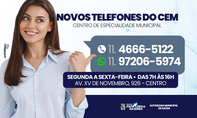 Itapecerica da Serra: Centro de Especialidade Municipal atende em novo telefone
