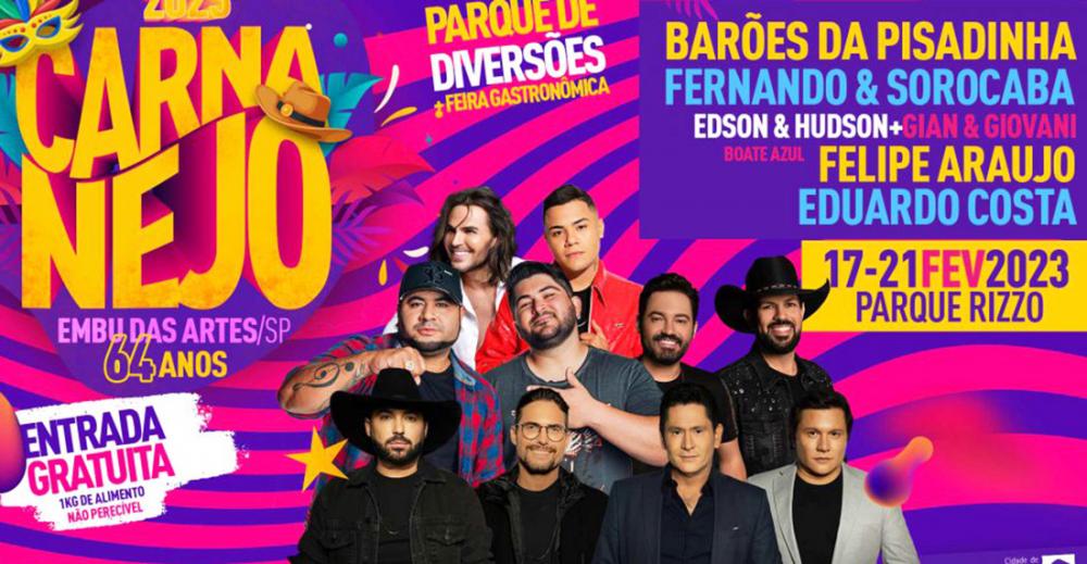 Eduardo Costa, Edson e Hudson, Felipe Araujo e muitos outros no Carnanejo em Embu das Artes 