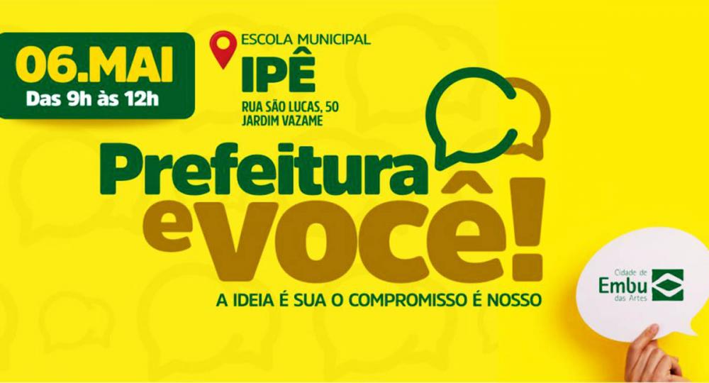 Embu das Artes: Prefeitura e Você estará no Vazame e região no dia 6 de maio