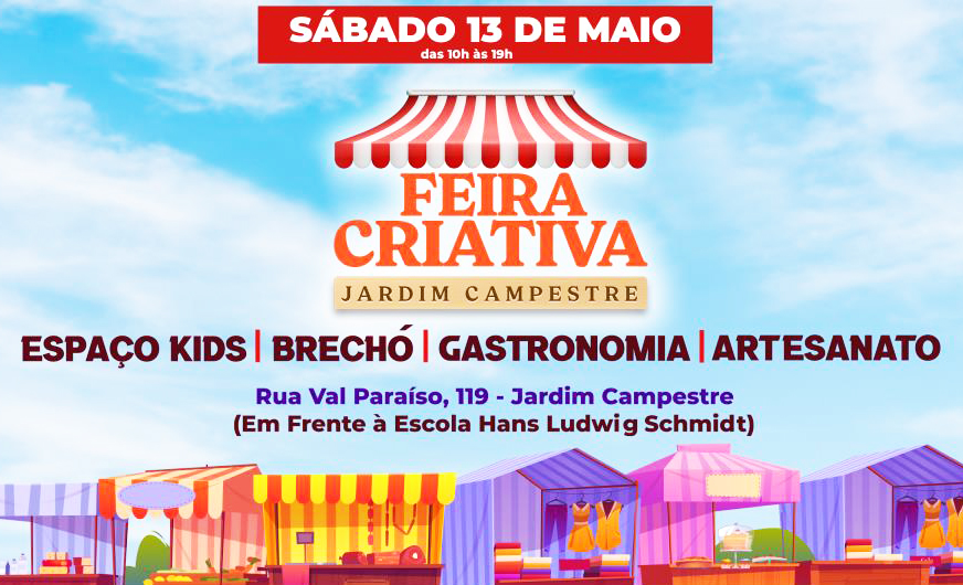 Itapecerica da Serra: Feira Criativa acontece no Jardim Campestre no sábado, 13
