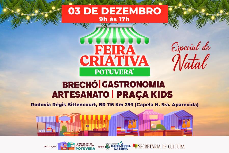 Bairro do Potuverá em Itapecerica da Serra recebe Feira Criativa com o tema Especial de Natal