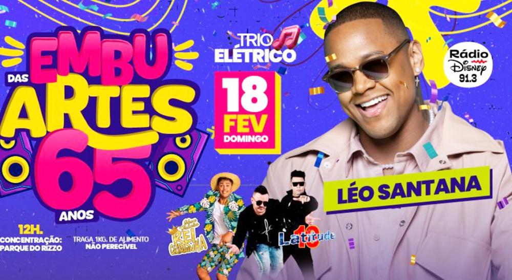 Embu das Artes: Léo Santana estará na festa de aniversário da cidade