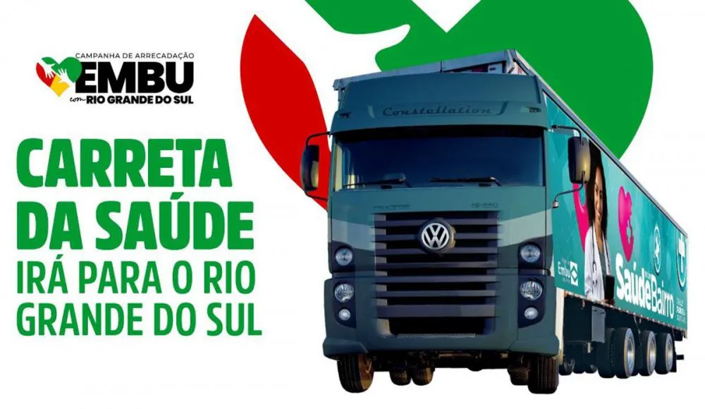 Prefeitura de Embu das Artes enviará Carreta da Saúde para o Rio Grande do Sul