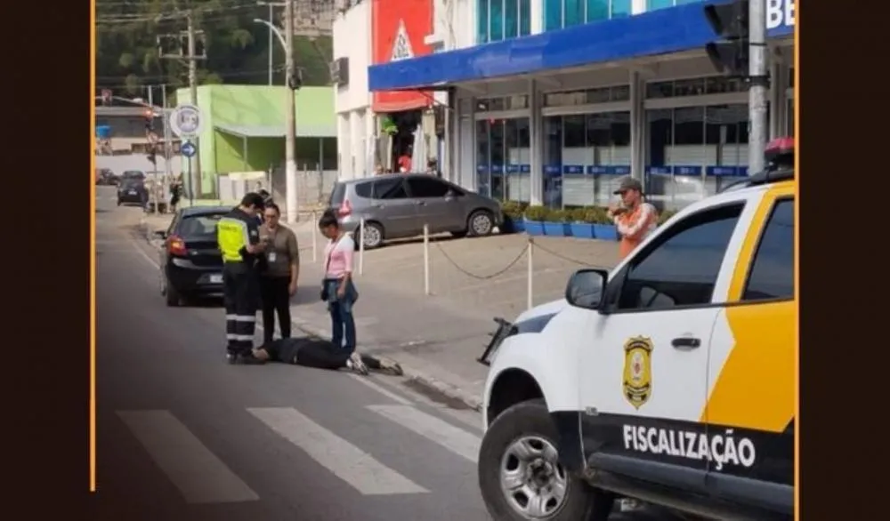 Agentes da Semob de Embu das Artes atenderam ocorrência de atropelamento