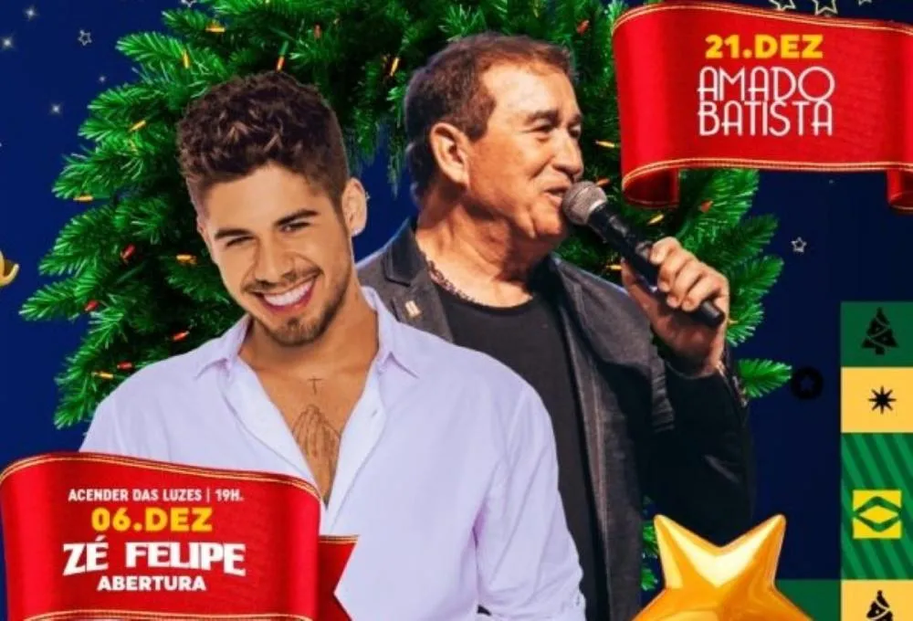 Neste sábado (6), Embu das Artes dá início ao “Natal Iluminado” com show de Zé Felipe