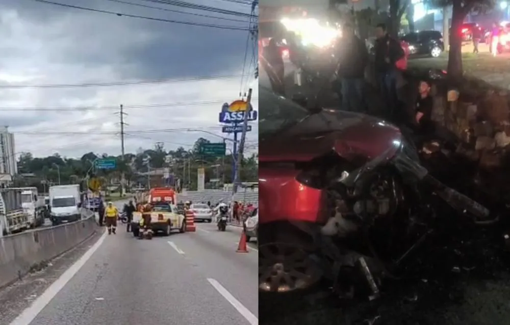 Avenida Taboão da Serra registra dois acidentes nesta quinta-feira; um motociclista morreu