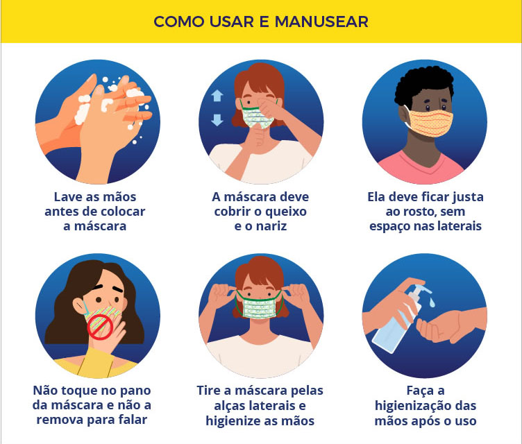 Saiba os cuidados e orientações para usar máscaras caseiras