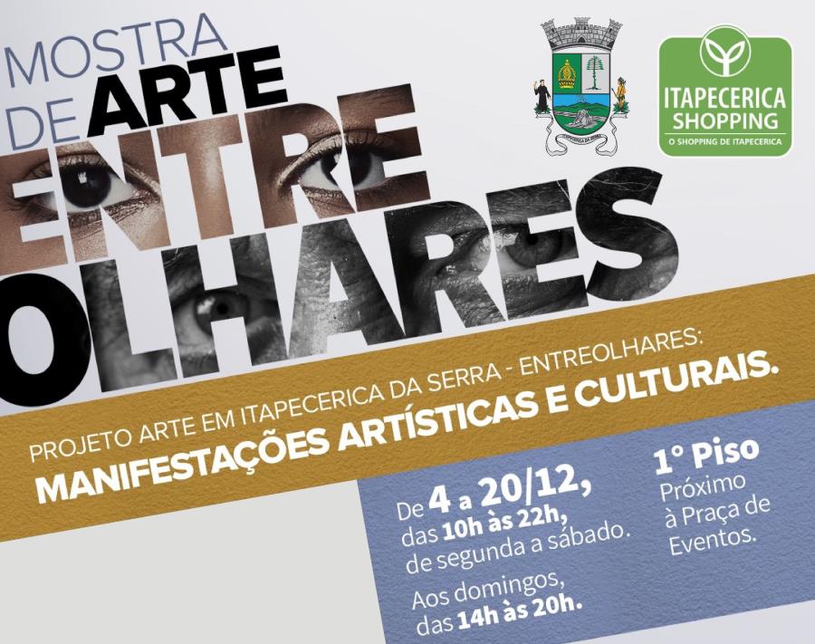 Itapecerica da Serra: Mostra de Arte Entre Olhares no Itapecerica Shopping
