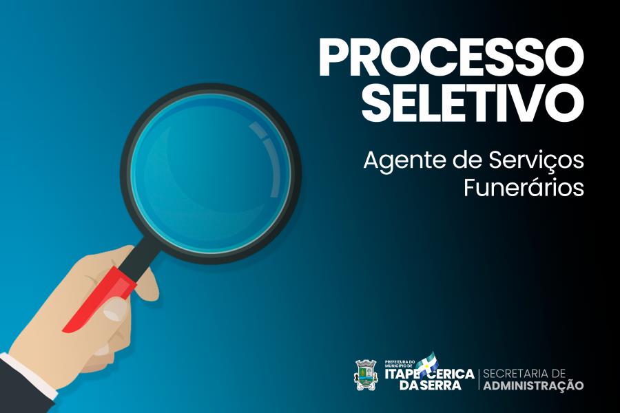 Prefeitura de Itapecerica da Serra abre processo Seletivo para contratação de Agente de Serviços Funerários