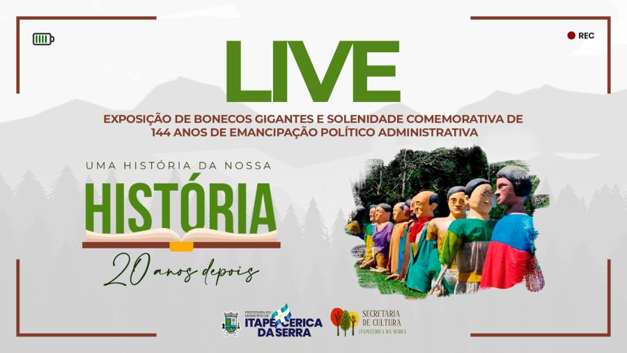Itapecerica da Serra: Aniversário da cidade é festejado com Live da Cultura neste sábado, 8