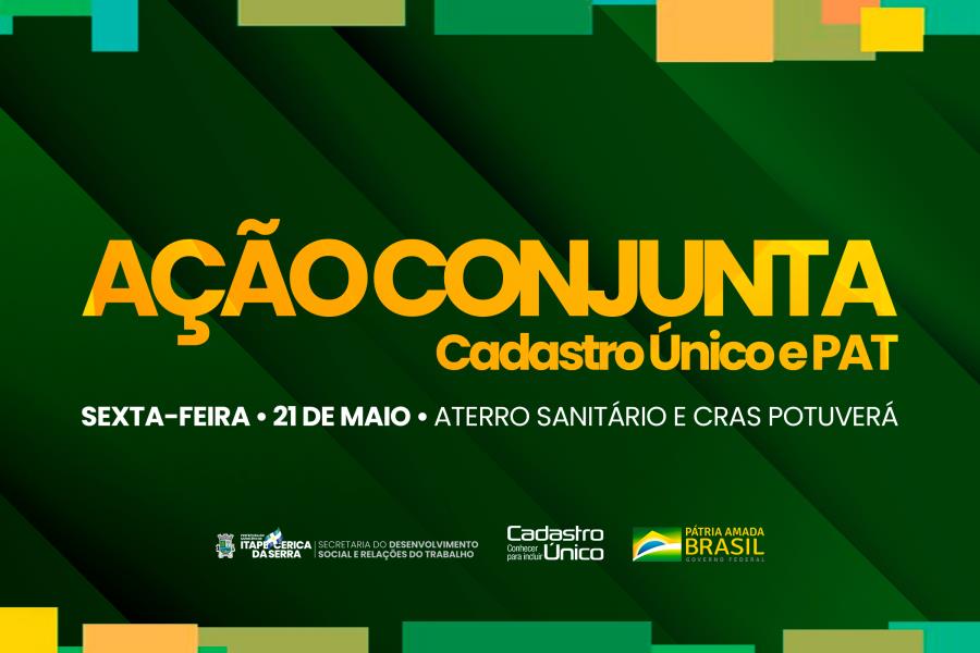 Itapecerica da Serra: Cadastro Único e PAT farão ação social no Potuverá dia 21 de maio