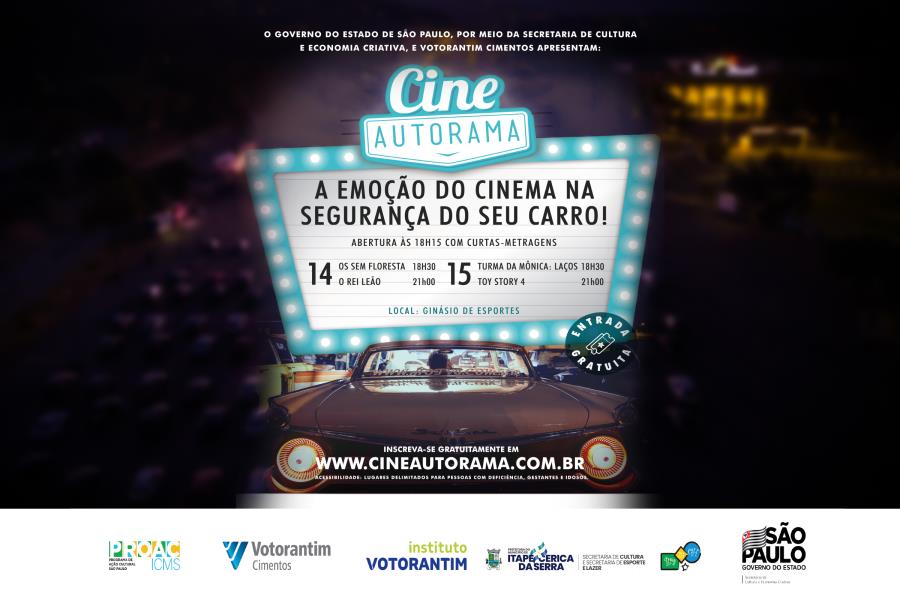 Itapecerica da Serra terá exibição gratuita de cinema drive-in nos dias 14 e 15 de agosto