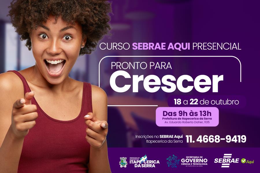 Itapecerica da Serra: Prefeitura abre inscrições para curso do Sebrae Aqui