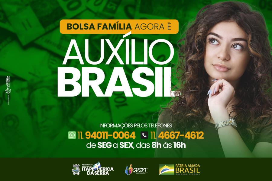 Itapecerica da Serra: Prefeitura informa: Bolsa Família agora é Auxílio Brasil