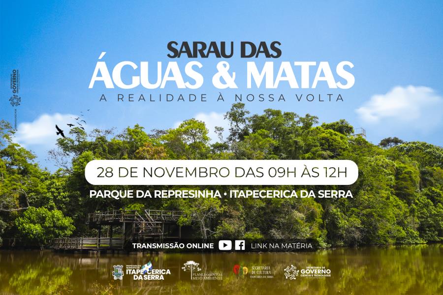 Itapecerica da Serra: Sarau das Águas e Matas no Parque Represinha será dia 28/11
