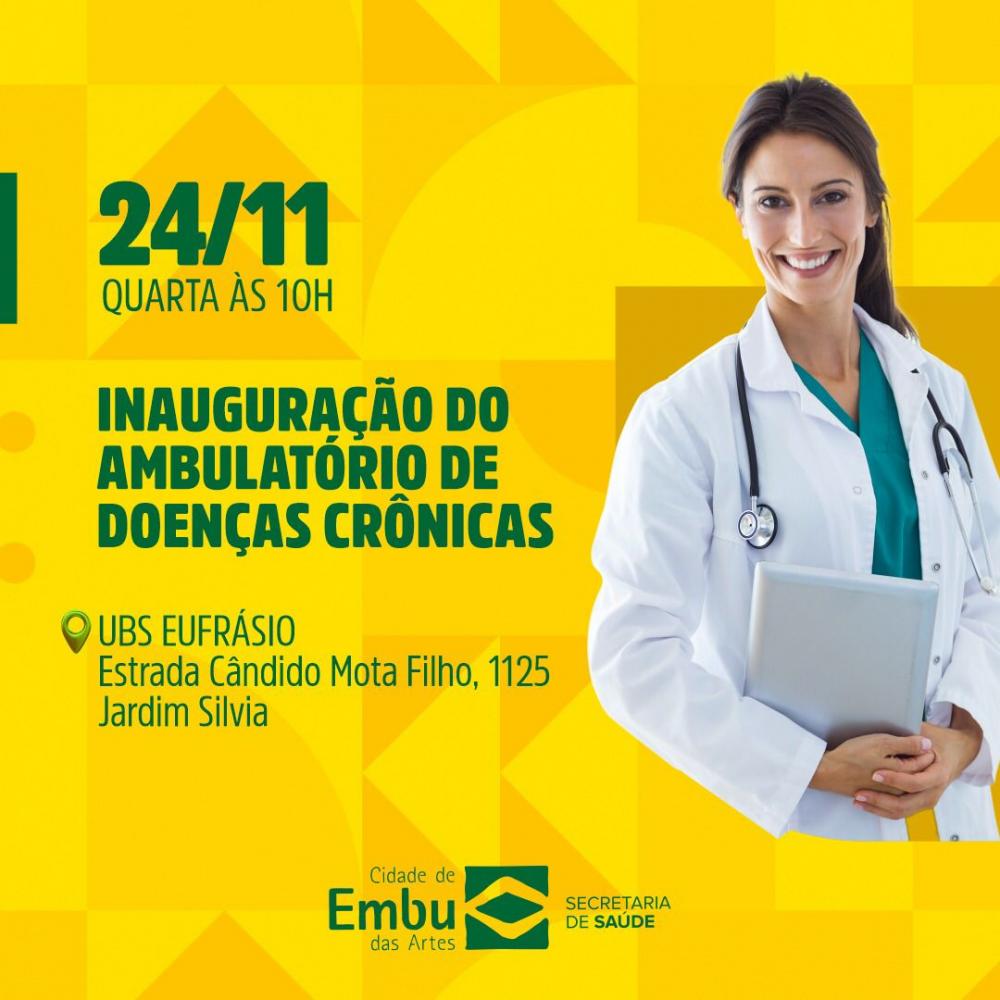 Prefeitura de Embu das Artes inaugura Ambulatório de Doenças Crônicas