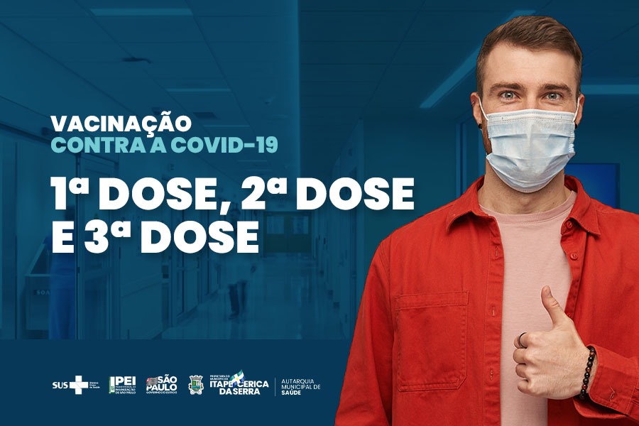 Itapecerica da Serra: Maiores de 18 anos já podem receber dose reforço da vacina contra Covid a partir deste sábado, 20