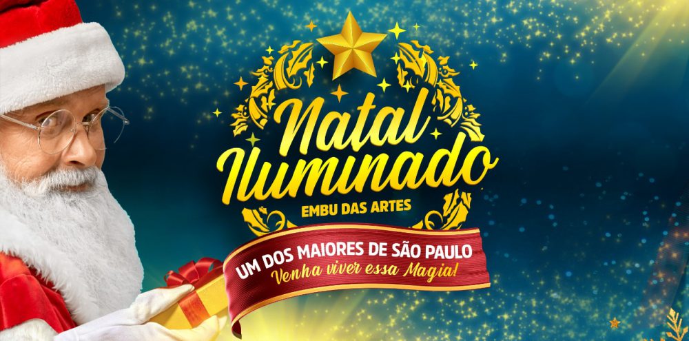 Vem aí o Natal Iluminado de Embu das Artes: acender das luzes é dia 3 de dezembro