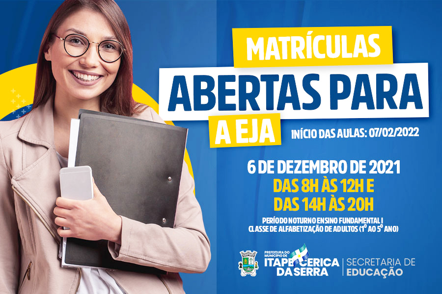Itapecerica da Serra abrirá matrículas para Educação de Jovens e Adultos – EJA; Saiba mais!