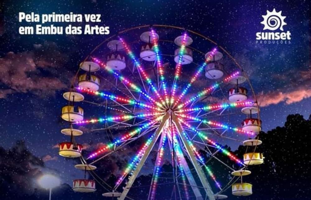 Inicia neste sábado (4) em Embu das Artes a Super Roda Gigante Iluminada